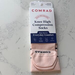 Comrad Knee High Moderate Compression Socks in Pink Color Women Size 4-7.5